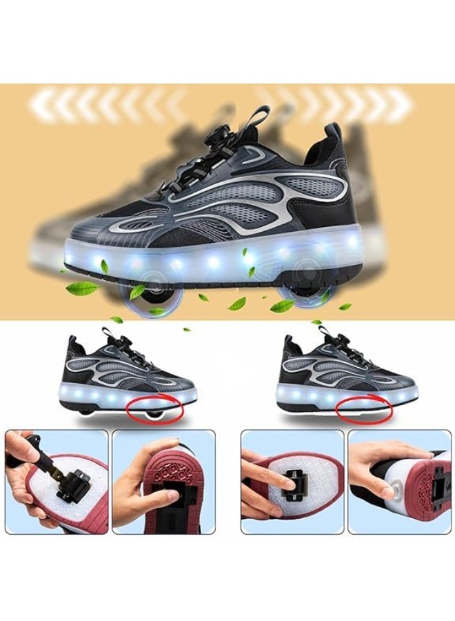 Bluejw Kid Roller Skates Shoes Shoes with Wheels LED Light Color Shoes Shiny Roller Skates Skate Shoes Kids Gifts Boys Girls - Image 2